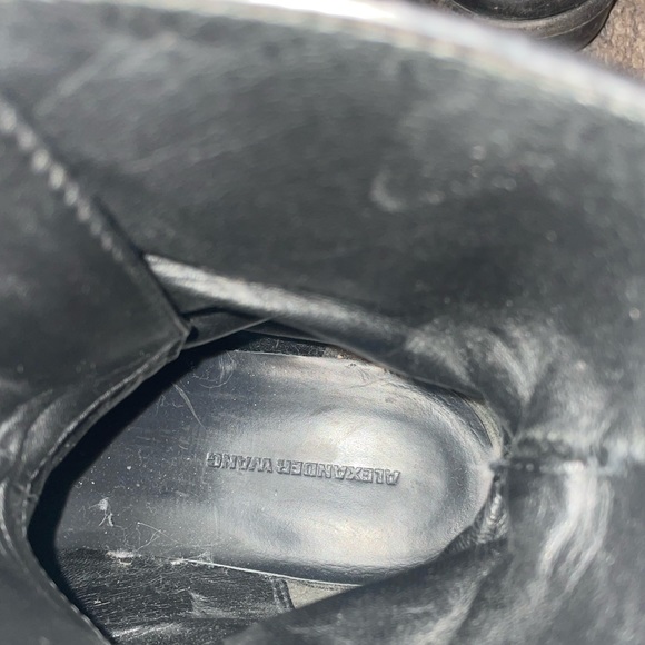 Alexandra McQueen Black Leather Combat Boots - Picture 5 of 5